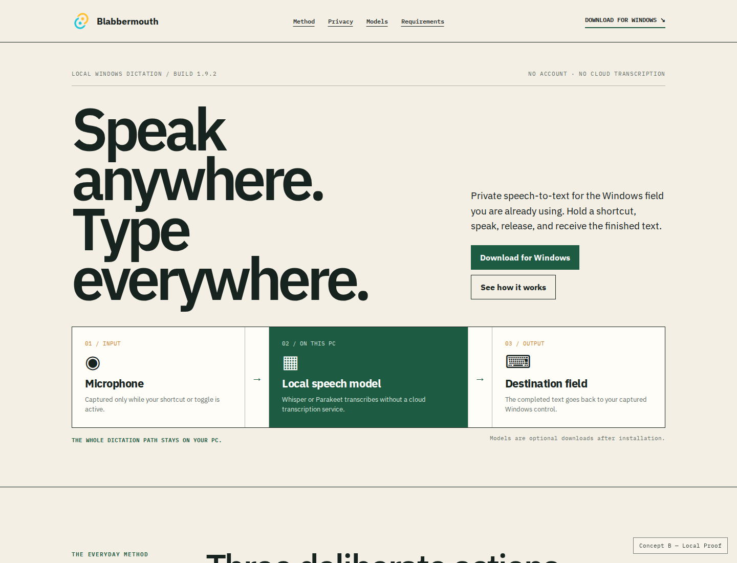 Local Proof homepage preview